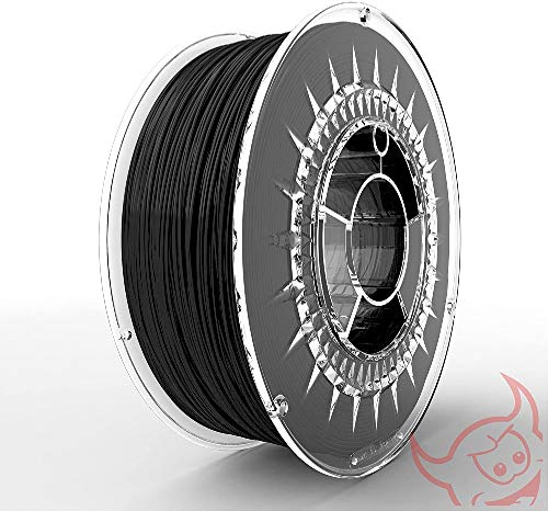 Devil Design Filament PLA schwarz/1,75 mm 1 kg Polyactic Säure (PLA) Schwarz - 3D-Druckmaterialien (Polymilchsäure (PLA), Schwarz, Universal, Black, 1 kg, 1,75 mm)