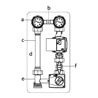 Oventrop Kessel-Anbindesystem Regumat M3-180 DN 25, mit PKH ohne Pumpe