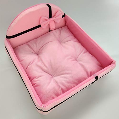 qunxun Hund Kennel Nest Katze Kennel Pet Liefert Hund Bett Haustier Nest Kann Demontiert Werden. Mittel (40 x 30cm) Rosa.