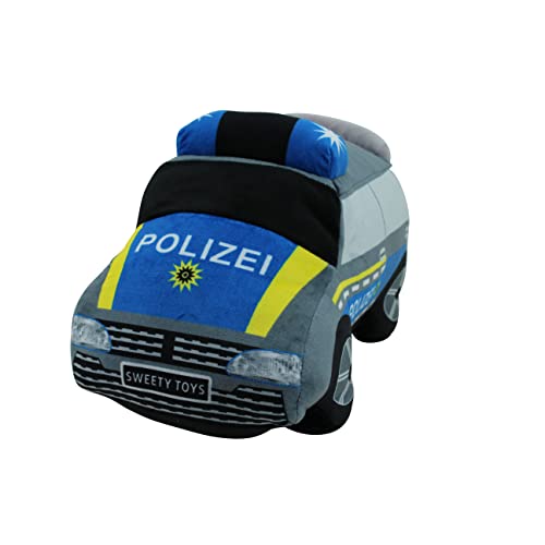 Sweety Toys 13784 Polizei Plüsch Auto Plüschtier Kuscheltier Police