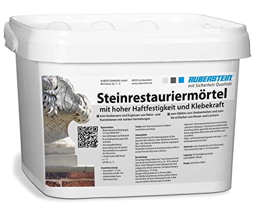 Steinrestauriermörtel/Reparaturmörtel/Mörtel für Sandstein 5 kg im Eimer (steingrau)