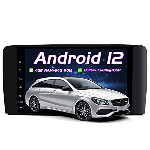 UEYUAN Android Autoradio Stereo für Mercedes Benz ML KLASSE W164 X164 ML350 ML450 ML500 GL KLASSE GL320 GL450 Android 12 Octa Core 64GB ROM 9" GPS Auto Multimedia Player mit Android Auto Carplay