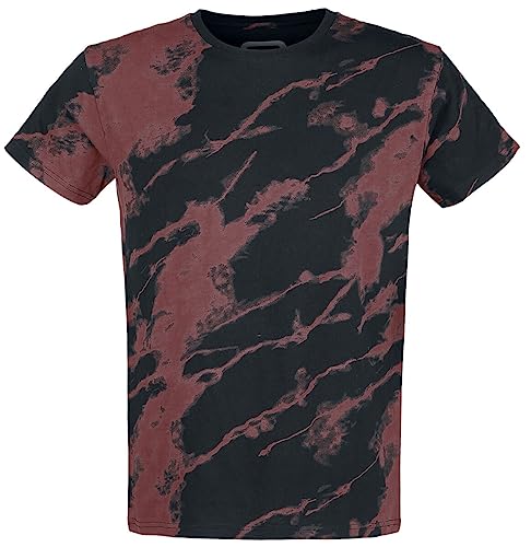 RED by EMP Herren schwarz-rotes Batik T-Shirt XXL