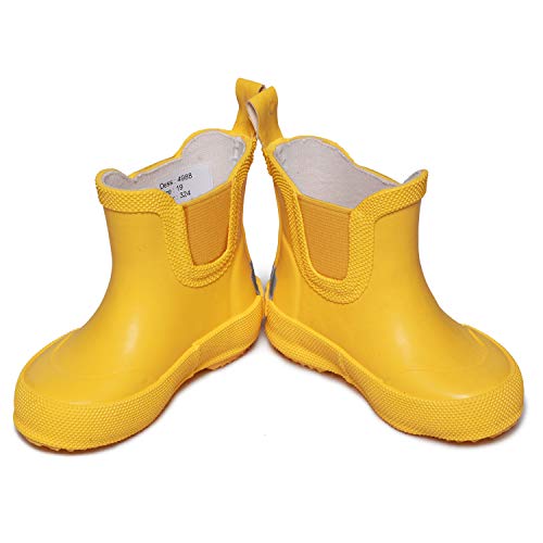 CELAVI Unisex-Child Basic Wellies Short Rain Boot, Gelb