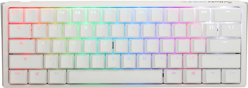 Ducky One 3 Classic Pure White Mini Gaming US-Layout, RGB, Cherry MX Silent Red Switch, weiß