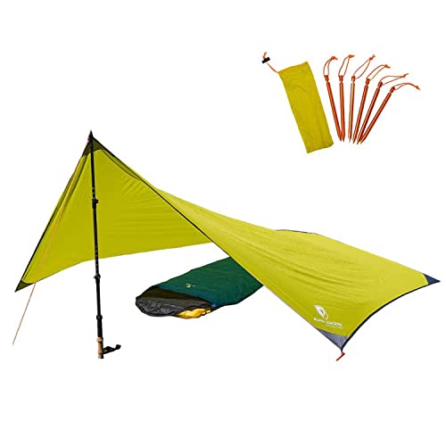 ALPIN LOACKER Wingtarp 500 - das ultraleichte Tarp wasserdicht, als Sonnensegel, Regenschutz oder Zeltplane für Camping und Outdoor, nur 480g