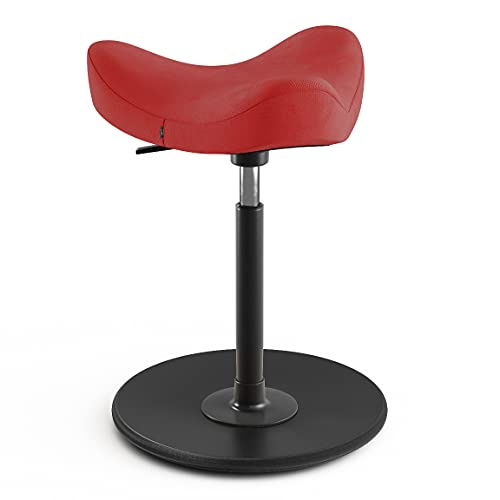Varier Move - Bürostuhl für höhenverstellbare Schreibtische, Stehhilfehocker - Schwarz/Rot