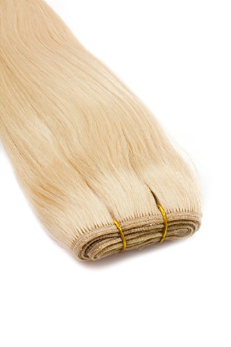 Weft Echthaartresse glatt 100% indisches Echthaar 60cm Haarverlängerung Extensions in 29 wählbaren Farben Nr. 613