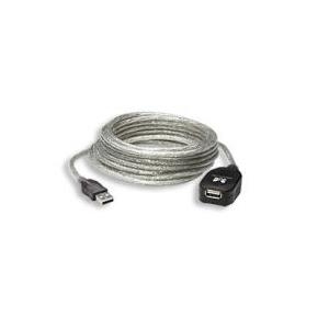 Manhattan 150958 Hi-Speed USB 2.0 Repeater Kabel ( USB A-Stecker auf A-Buchse / in Reihe schaltbar ) 20 m Silber