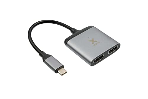 Xtorm USB-C Hub, 2x HDMI Anschluss, Aluminium Gehäuse, Grau
