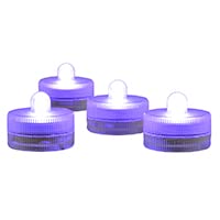 50 Stück Unterwasser-LED-Licht Flammenlose LED-Kerze Batteriebetriebenes Teelicht Tauch Dekorative Lichter für Hochzeitsfeier Eventlicht Aquarium Licht Weihnachten Halloween Licht (Violett)