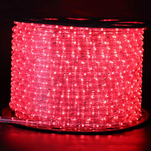 XUNATA 220V-240V LED Lichterschlauch Licht Leiste 36LEDs/m IP65 Wasserdicht Schlauch Seil Lichter für Innen Außen Garten Party Weihnachten Deko（Rot，9M)