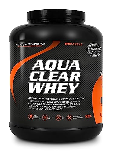 SRS Muscle - Aqua Clear Whey | leckerer Clear Whey Proteindrink | super erfrischend, weniger süß | fett-, zucker- und lactosefrei | deutsche Premiumqualität (Clear Cherry, 1.900 g)