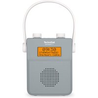 TechniSat Digitradio 30 tragbares DAB+ Duschradio (UKW, DAB Digitalradio, integrierter Akku, Bluetooth, wasserdicht nach IP X5, Wecker, Favoritenspeicher, Kopfhörer-Anschluss) grau (0000/3955)