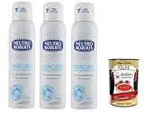 Neutro Roberts Deodorante Spray Delicato - Deo-Spray – Seifenparfüm 3x 150ml + Italian Gourmet polpa 400g