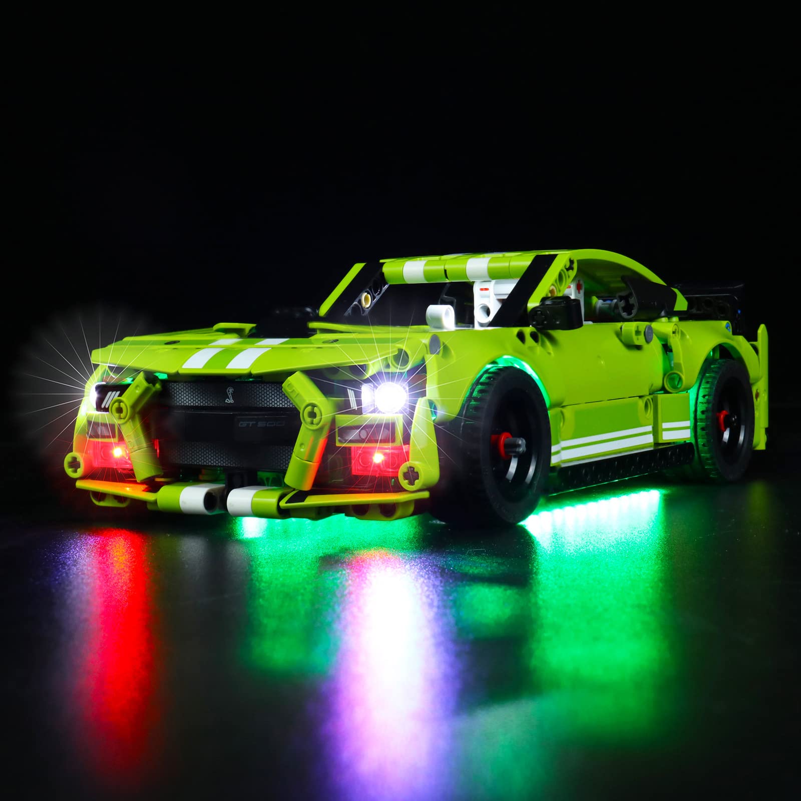 Für Lego 42138 Technic Ford Mustang Shelby GT500 Beleuchtung LED Beleuchtungsset, für Männer und Frauen Spielzeug Geschenk, Licht Set Kompatibel mit Lego 42138(Nicht Enthalten Modell)