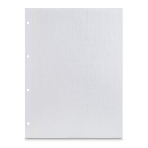 Fotokarton mit Pergamin, 23,3x31 cm, gelocht, 25 Blatt, Weiß