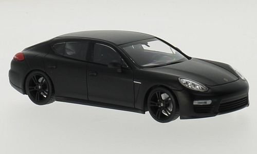 Porsche Panamera Turbo, matt-schwarz, 2013, Modellauto, Fertigmodell, Maxichamps 1:43