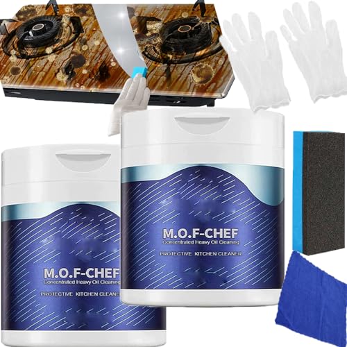 Mof Chef Cleaner Powder, Chano Mof Chef, M.O.F Chef Kitchen Cleaner Powder, Mof Chef Cleaning Powder, M.O.F Chef Kitchen Cleaner Powder (100g,2pcs)