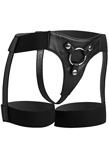 Strap U Black Bardot Garter Belt Style Strap On Harness