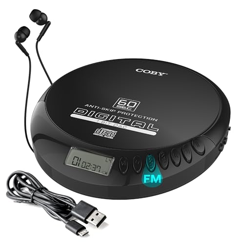 Coby CD-191-BLK Portable Anti-Skip/Compact CD Player