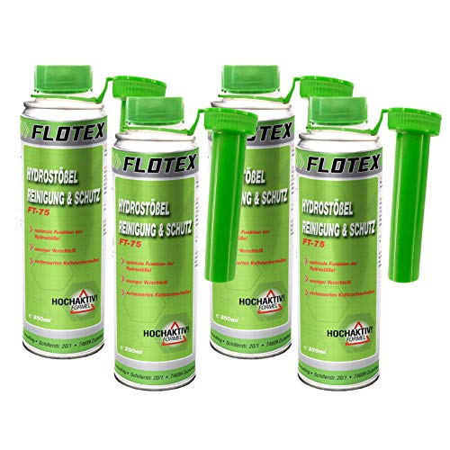 Flotex Hydrostößel Reinigung & Schutz, 4 x 250ml Additiv reinigt Ventilstößel