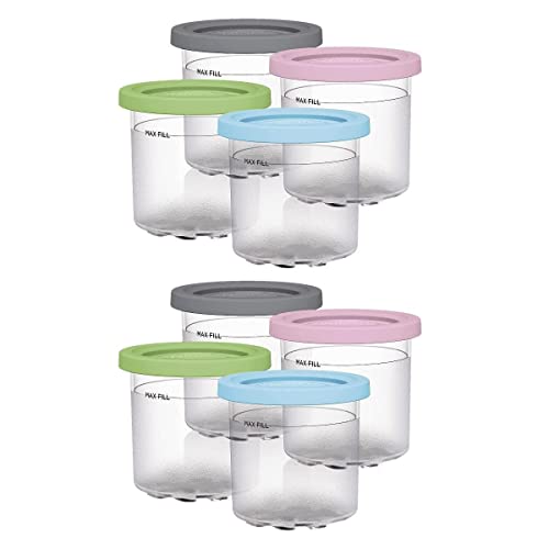 Ocobetom Creami Pint Behälter für Ninja Creami | Eisbehälter für Speiseeis mit Deckel | Ice Cream Pints ​​für Ninja Eismaschine NC301, NC300, NC299AMZ, CN305A, CN301CO Serie