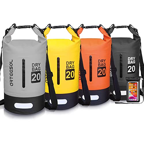 arteesol Dry Bag - 5L 10L 20L 30L Waterproof trockener Beutel/Sack wasserdichte Tasche mit Langem justierbarem Bügel für Kayaking Boots-Ausflug Kanu/Fischen/Rafting/Schwimmen/Snowboarding
