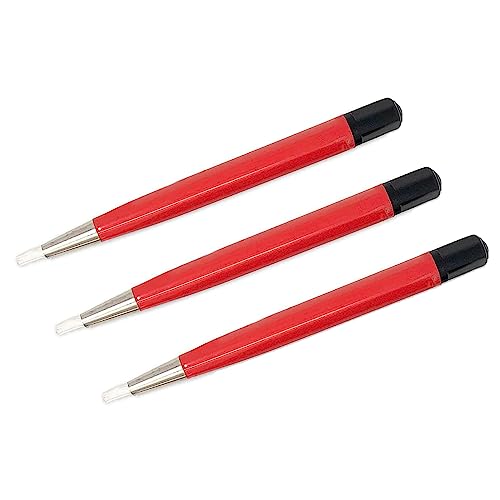 LAUGHERER 3Pcs Red Fiber Pen Watch Repair Tool Watch Rust Removal Brush Pen Bristles Polish Jewelry Circuit Board Cleaning, rot