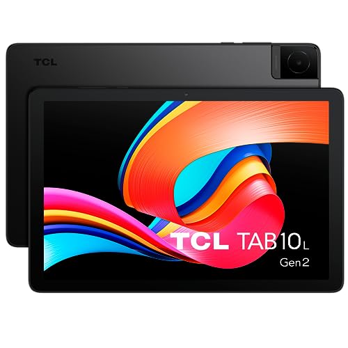 TCL 10L Generation 2 WiFi – Tablet 25,6 cm (10,1 Zoll) HD, Quad-Core, 3 GB RAM, 32 GB Speicher, erweiterbar auf 128 GB durch MicroSD, 6000 mAh Akku, inklusive transparenter Hülle, Android 13, Grau
