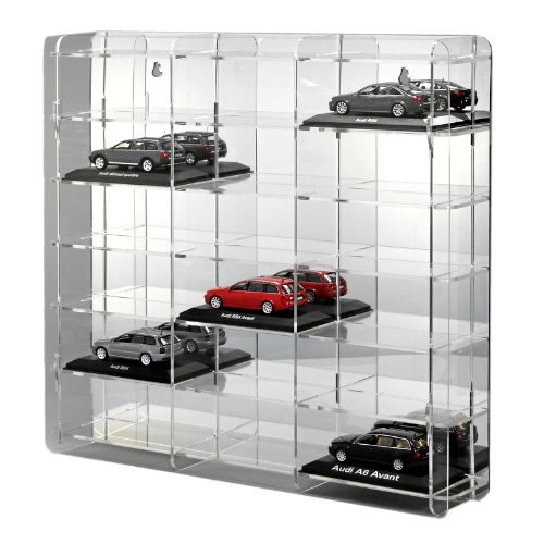 Sora.de Modellauto Vitrine 1:43 mit Spiegelrückwand