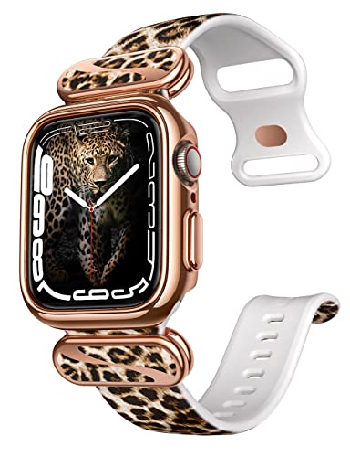 i-Blason Cosmo Luxe Series Hülle für Apple Watch Series 7/6/SE/5/4 [45/44mm], stilvolle Schutzhülle mit Bandbändern (Dschungel)