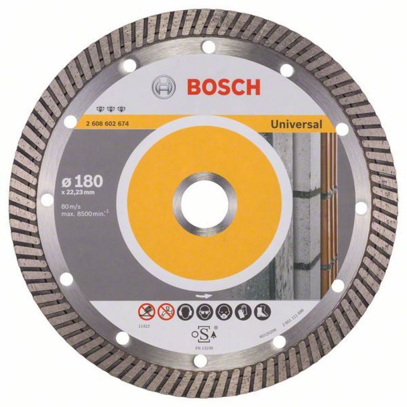 Bosch Diamanttrennscheibe Best for Universal Turbo, 180 x 22,23 x 2,5 x 12 mm 2608602674
