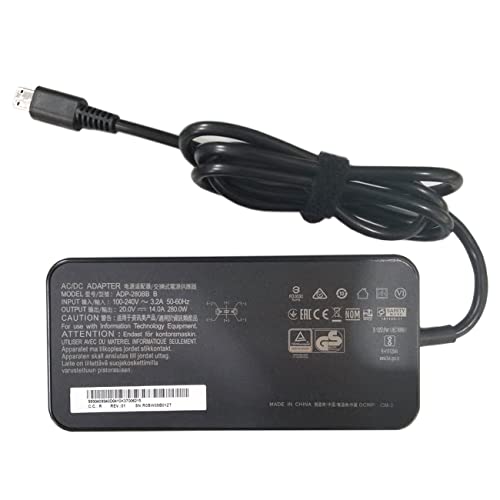XITAIAN 20V 14A 280W USB A18-280P1A Adapter Netzteil Ladegerät Ersatz für MSI Raider 2 GE66 Dragonshield 10SFS für Clevo X170SMG für Hasee GX10-CU7PRO