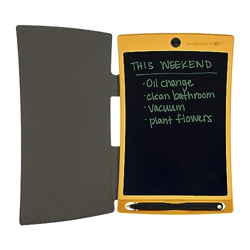 Boogie Board Jot Wiederverwendbares Schreibtablett für Erwachsene, 8,5 Zoll Digitales Notizbuch mit sofortigem Löschen, digitaler Notizblock mit Magneten, Notiztablett für Arbeit oder Schule, Gold mit