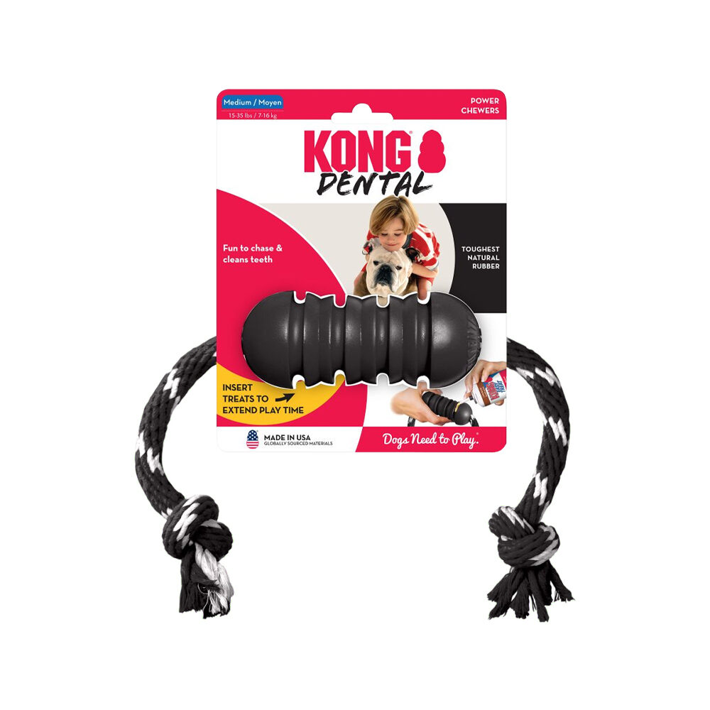 KONG® Extreme Dental mit Seil – Medium