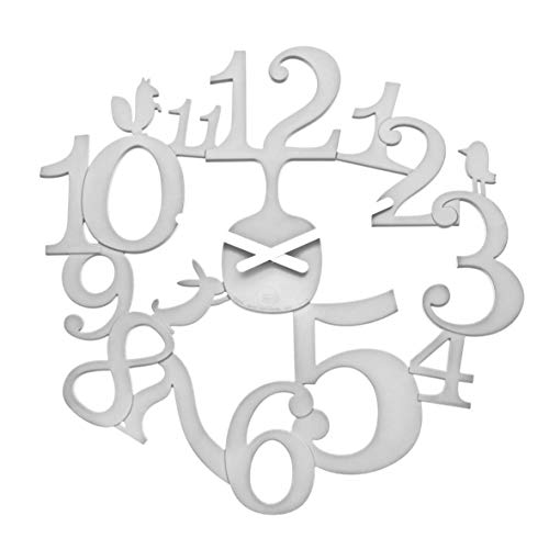 koziol Wanduhr [pi:p], Kunststoff, solid weiß, 3,2 x 45 x 44,5 cm