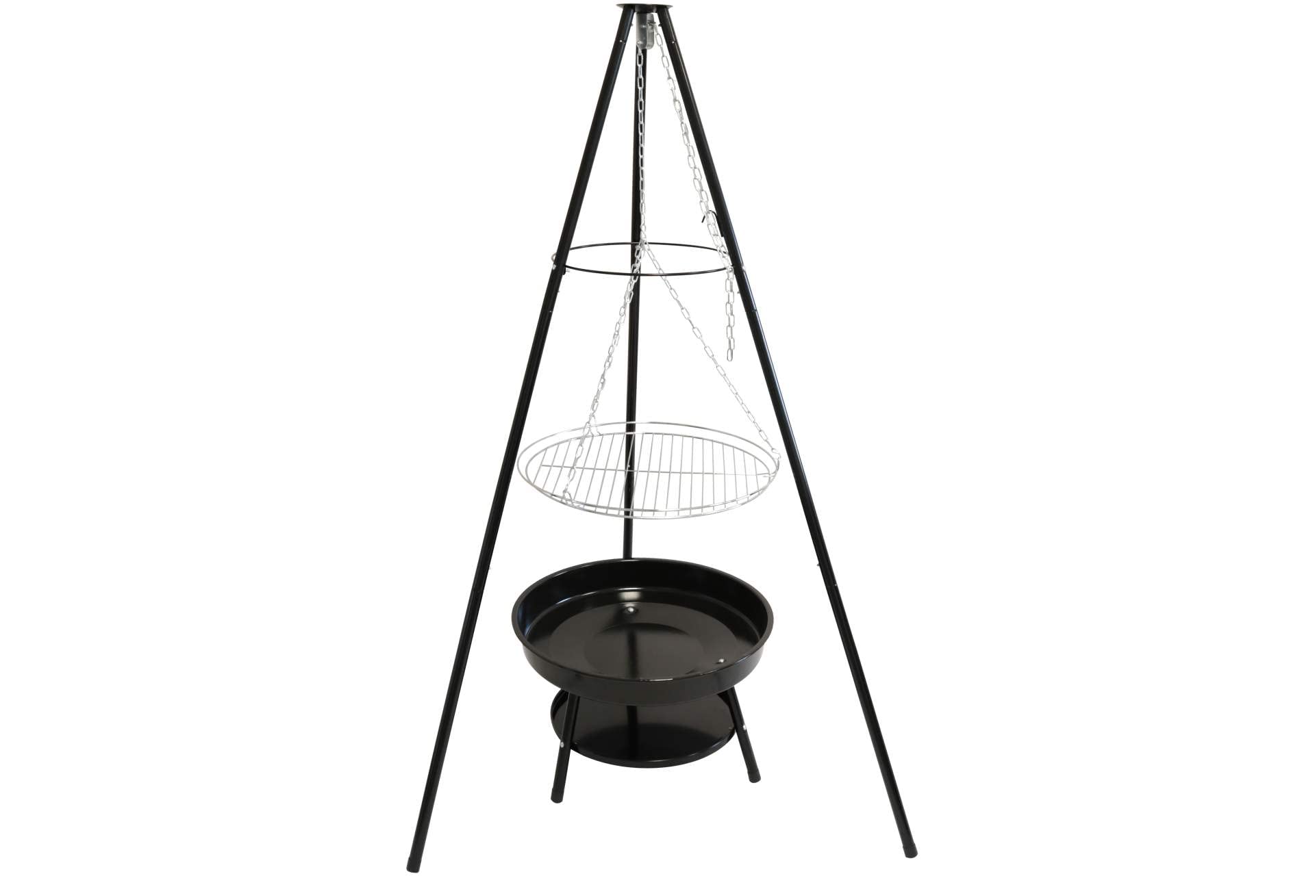 kynast exklusiv Schwenkgrill Ø 52,5 cm H Holz Kohle Grill Stahlgestell, Schwarz, 88 x 95 150