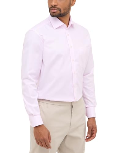 eterna Modern Fit Hemd Langarm New Kent Kragen Streifen rosa Größe 45