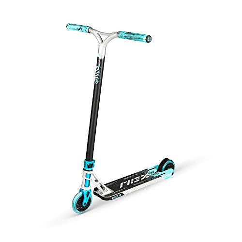 MADD MGP Gear MGX Freestyle Stunt Scooter Extreme Tretroller Kickscooter Roller Stuntscooter (Silber/türkis)