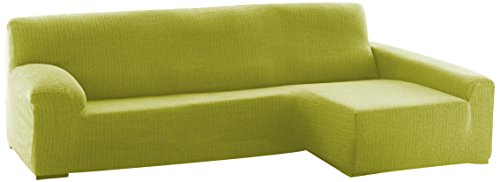 Dam Sofa Überwurf Chaise Longue 240 cm. rechts Frontalsicht - Fb. 04-grün