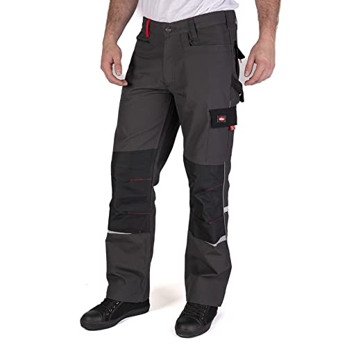 "Lee Cooper Arbeitskleidung Mens Multi Pocket Frachtarbeitssicherheit Hosen-Hose, Grau, Größe 30"" Taille, Regular 31"" Leg", reg 30w