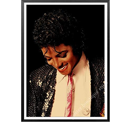 ZOEOPR Plakat Michael Jackson Plakat Hip Hop Musik Sänger Und Tänzer Retro-Stil Plakate Und Drucke Leinwand Malerei Wandbilder Home Decor 50 * 70Cm No Frame