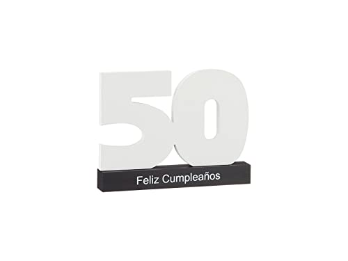 MC-Trend XL Gästebuch zum 50. Geburtstag spanisch aus Holz Happy Birthday zum Beschriften kreative DIY Geschenk-Idee (50. Spanien)