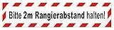 Magnetschild Bitte 2m Rangierabstand halten | Schild magnetisch | lieferbar in drei Größen (65 x 13 cm)