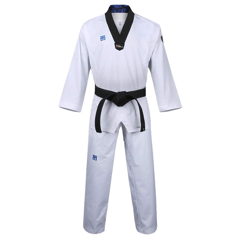Mooto Taekwondo Extera S6 Uniform BK V-Neck Wettbewerb Dobok TKD Martial Arts MMA Judo Karate (170 (Height : 170~179cm)(5.58~5.87ft))