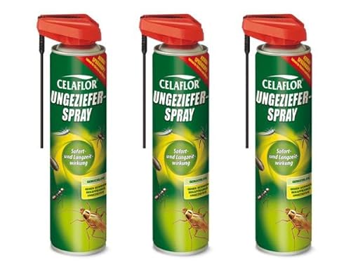Evergreen Garden Care Deutschland GmbH CELAFLOR Ungeziefer-Spray 1,2 l - Zur gezielten Anwendung gegen versteckt lebendes Ungeziefer wie Schaben, Asseln, Silberfischchen, Ameisen und Anderen