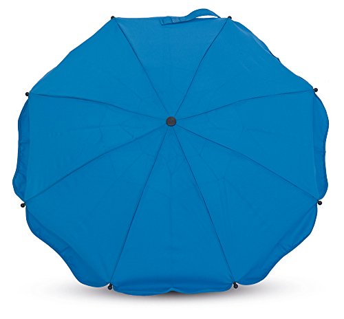 Inglesina Sonnenschirm Für Kinderwagen, Blau (Antigua Blue), UV-Schutz 50+ Für Kinder und Babys, Sonnenschutz