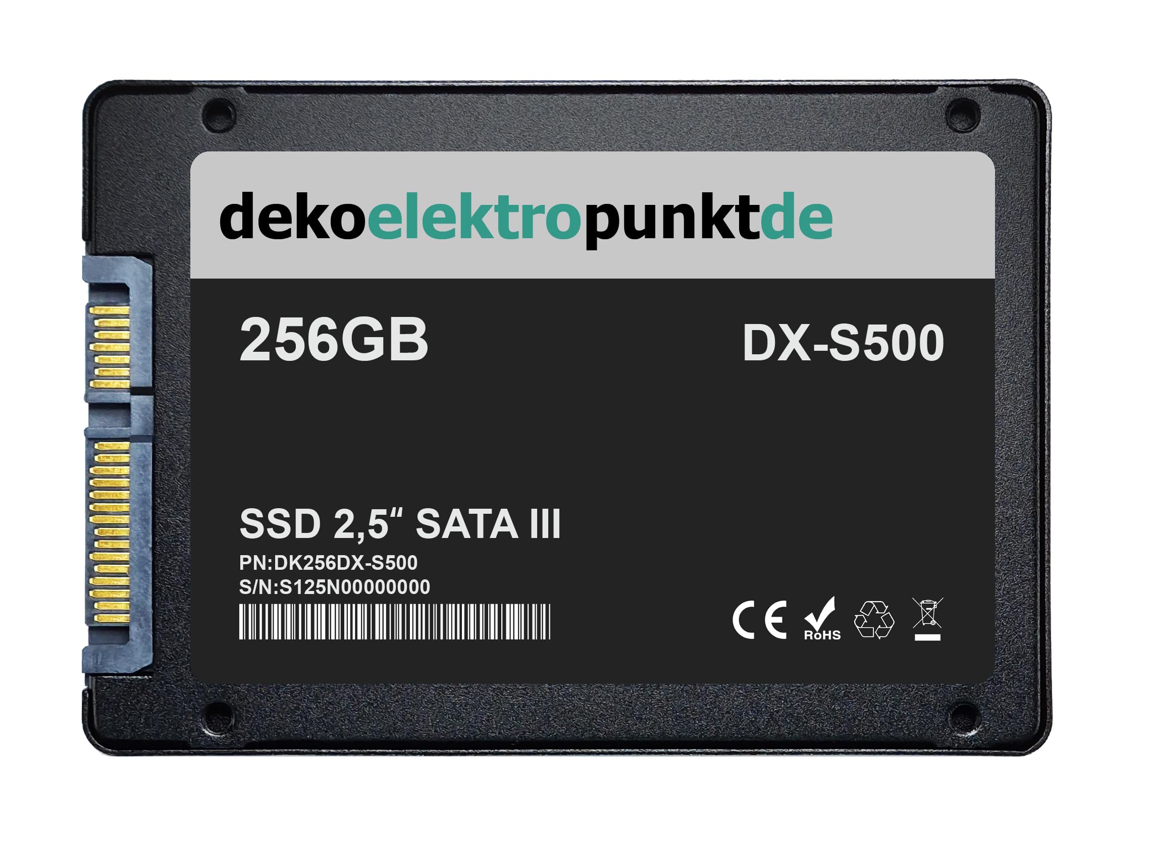 dekoelektropunktde 256GB SSD Festplatte passend für Asus F555UB-XO044T F555UB-XO045T F555UB-XO130T, Alternative Komponente