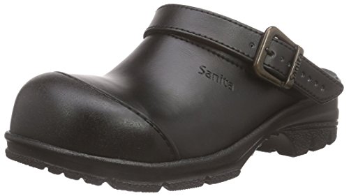 Sanita Workwear Unisex-Erwachsene San-Duty Open-SB Clogs, Schwarz (Black 2), 43 EU